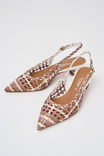 Slingback White Pink Donna - 6