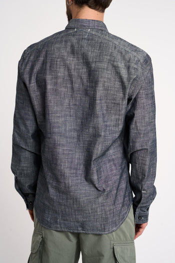 Camicia con logo in Chambray - 6