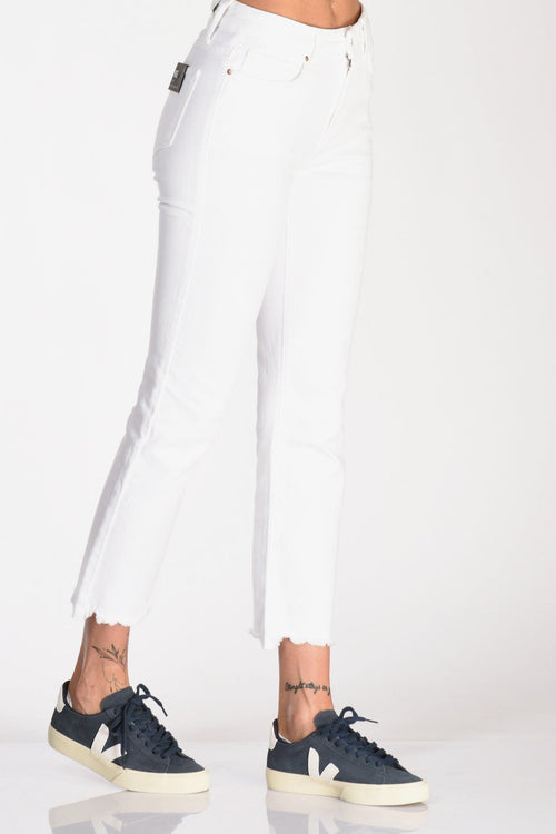 Jeans Sigaretta Bianco Donna