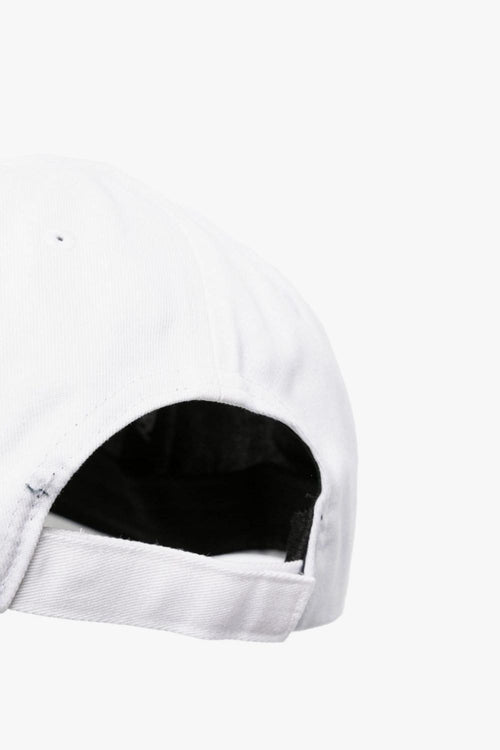 Cappello Bianco Unisex Logo Effetto Spugna - 2