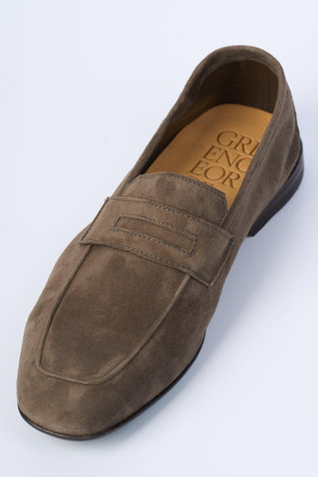 Mocassino Velour Tortora Uomo - 4