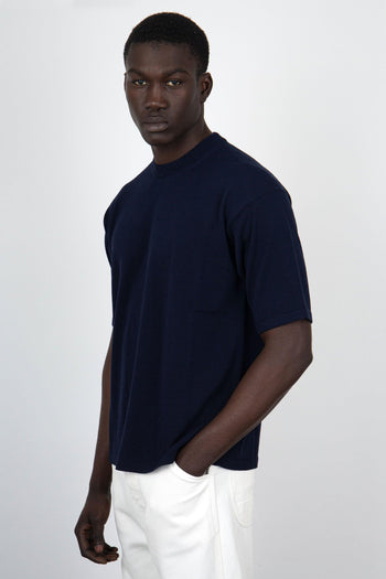 Maglia Boxy Cotone Blu - 3