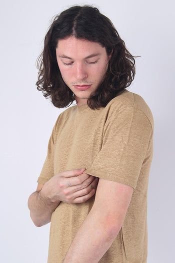 T-shirt Lino Camel - 6