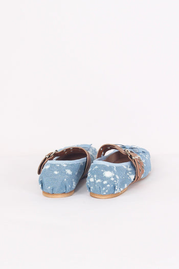 Ballerina Fibbia Borchie Vera Jeans/camel - 3
