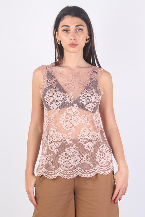 Canotta Pizzo Scavo Dietro Cipria