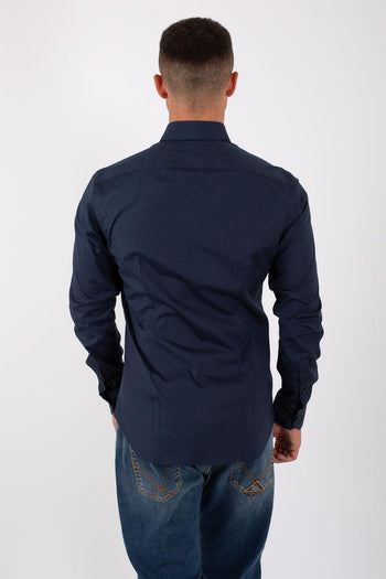 Camicia Classica Stretch Blu Uomo - 3