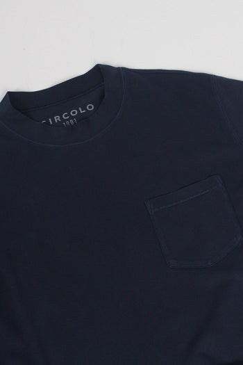 T-shirt Piquet Taschino Blu Navy - 8