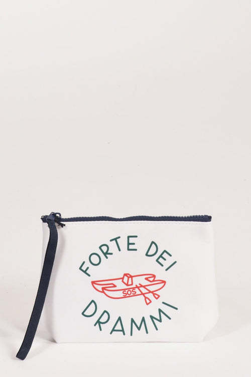 Saint Barth Pochette Stampa Bianco Donna