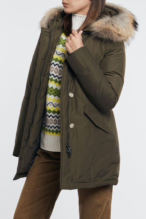 Artic Raccoon Parka Verde Donna - 2