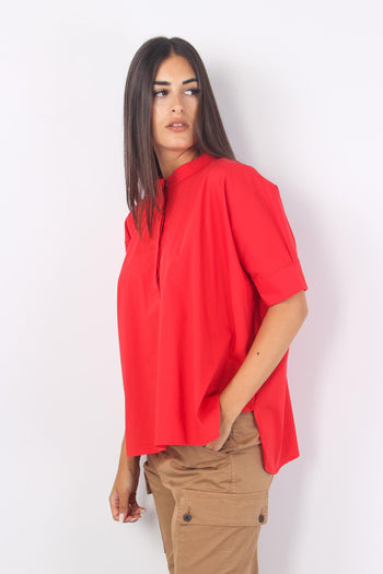 Camicia Coreana Mc Cotone Rosso - 2