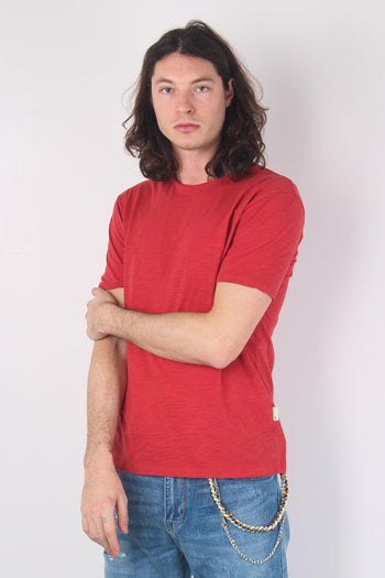 T-shirt Cotone Fiammato Rosso India - 2