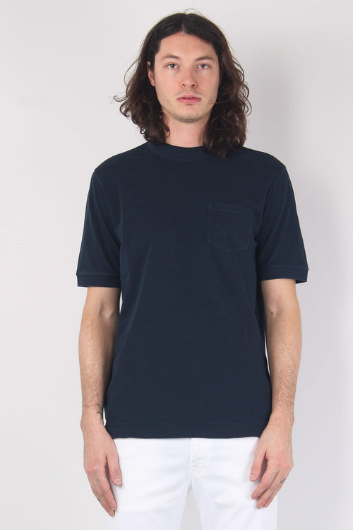 T-shirt Piquet Taschino Blu Navy
