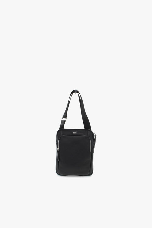 Borsa a tracolla SHOULDER BAG in pelle nero Uomo Borsa a tracolla