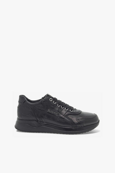 Sneakers CRICKET in nappa e stampato nero