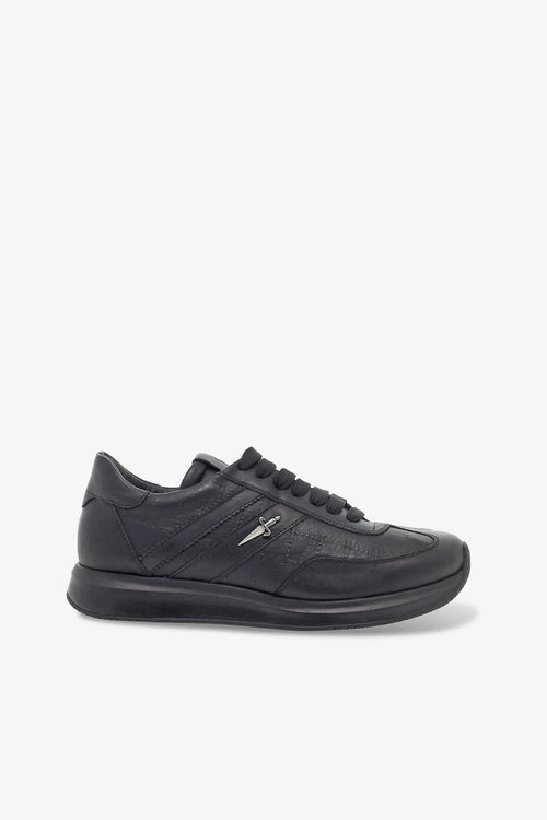 Sneakers SOFT in nappa e stampato nero