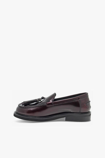 Scarpa bassa STILE INGLESE COLLEGE CON NAPPE in spazzolato bordeaux - 3