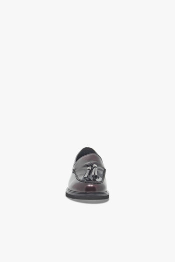 Scarpa bassa STILE INGLESE COLLEGE CON NAPPE in spazzolato bordeaux - 4