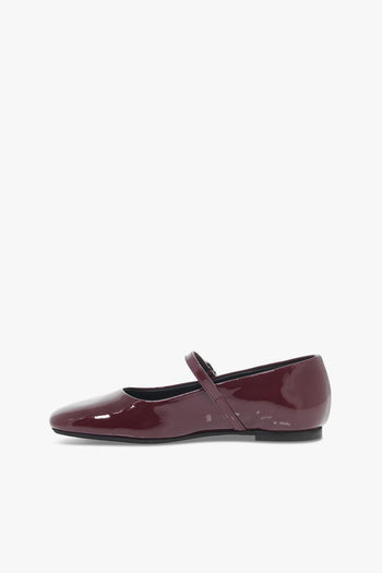 Scarpa bassa GUCCI FLAT BEBE' in vernice bordeaux - 3