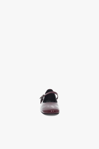 Scarpa bassa GUCCI FLAT BEBE' in vernice bordeaux - 4