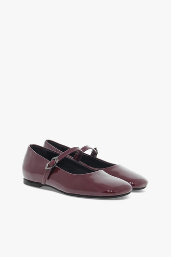 Scarpa bassa GUCCI FLAT BEBE' in vernice bordeaux - 5