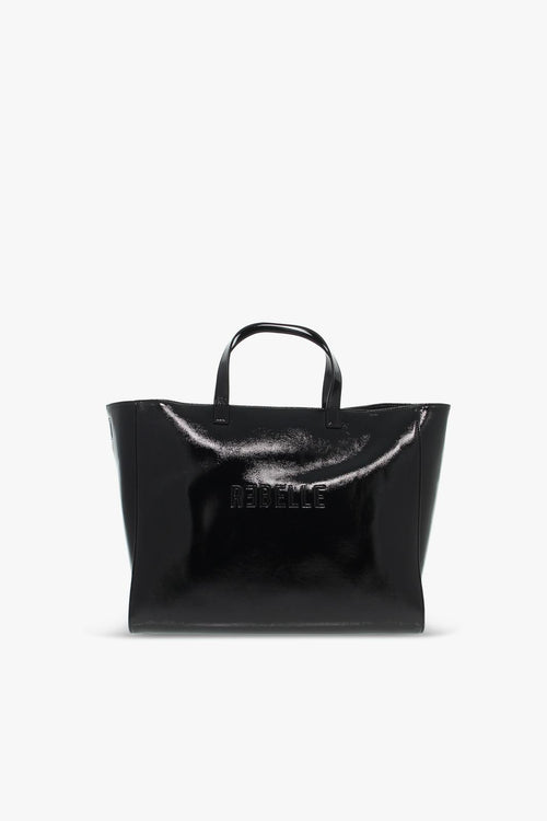 Shopping bag ASHANTI SHOPPING PATENT NAPLACK in vernice nero Donna Shopping bag