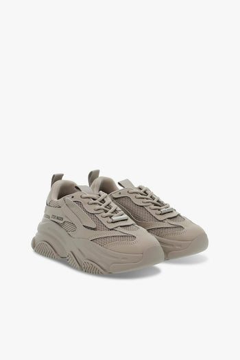 Sneakers POSSESSION GREIGE in tessuto e pelle grigio - 5