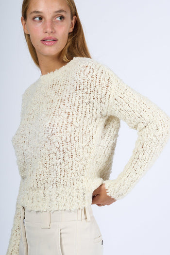 Maglia Boucle' Latte Donna - 4