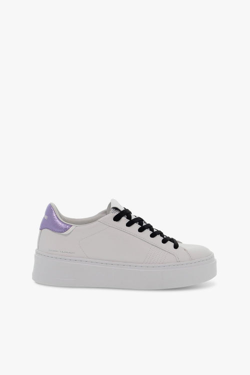 Sneakers EXTRALIGHT in pelle e laminato bianco e lilla