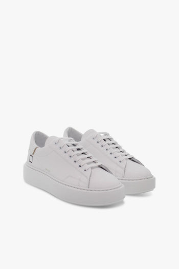 Sneakers SFERA CALF in pelle bianco e argento - 5