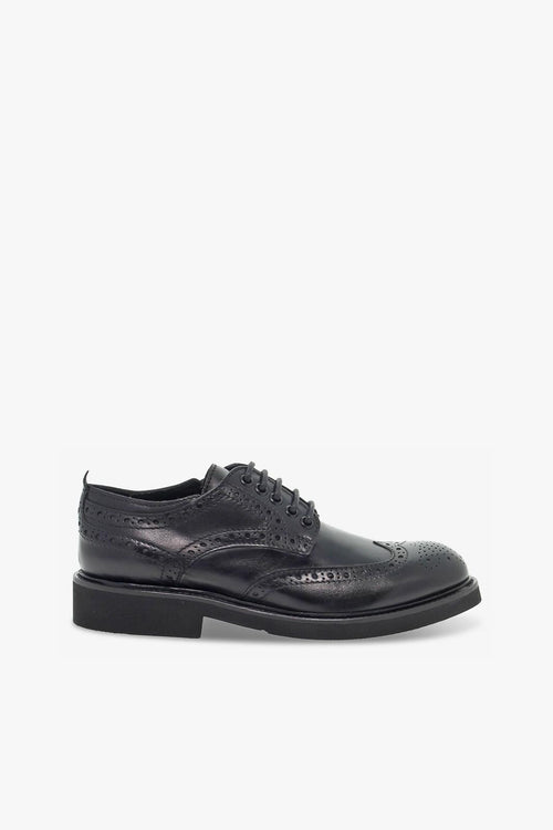 Scarpa bassa DERBY INGLESE in pelle nero