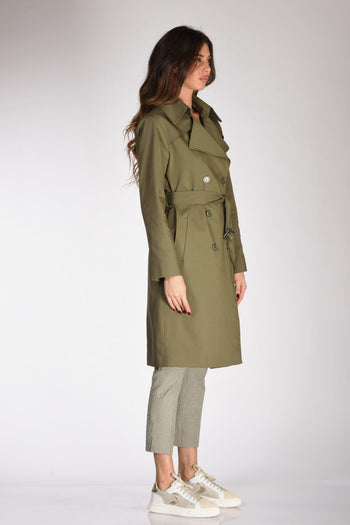 Trench Cintura Verde Donna - 4