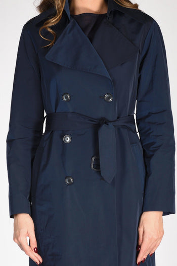 Trench Cintura Blu Donna - 3