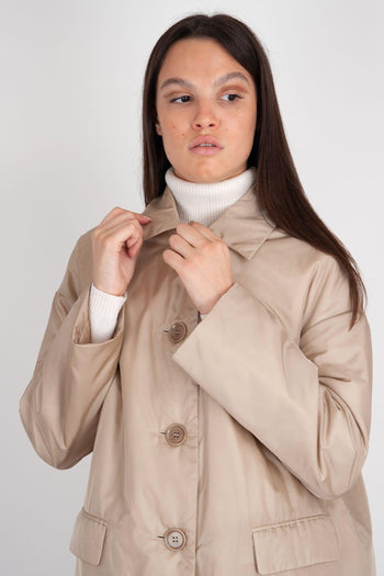 Cappotto Teena in Nylon Beige - 7