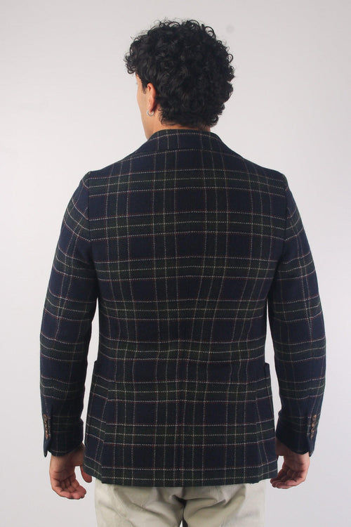 Giacca Tartan Blu Navy - 2