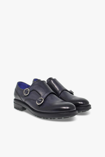 Senza stringhe in pelle blu - 5