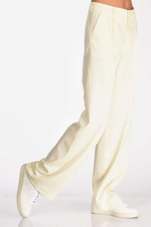Pantalone Flanella Bianco Donna