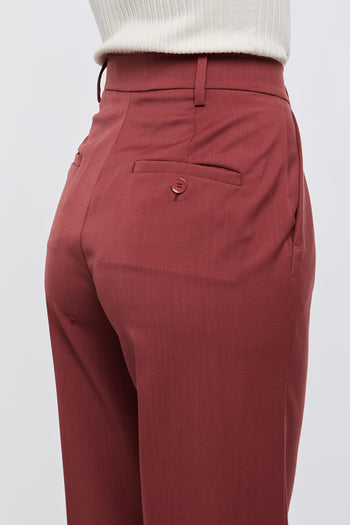 Max Mara Pantalone 100% WV Rosso - 6