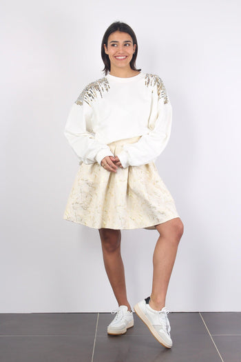Gonna Ruota Broccato Panna/oro - 5
