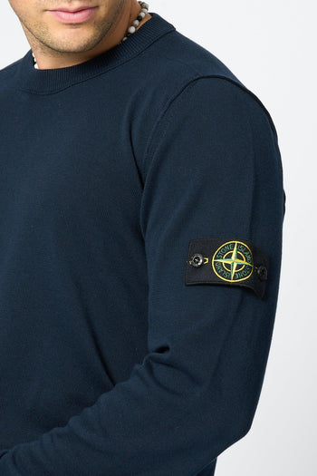 Maglia in Cotone Morbido Blu Uomo - 2