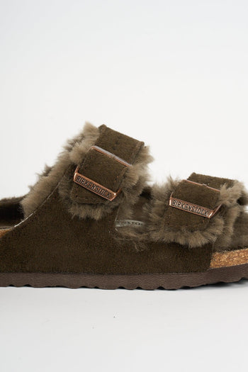 Ciabatta Arizona Shearling Marrone Donna - 3