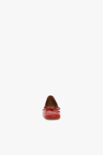 Scarpa bassa GUCCI FLAT in vernice rosso - 4