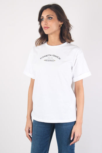 T-shirt Logo Strass Gesso - 6