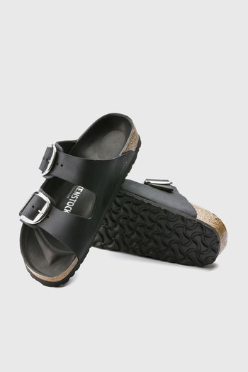 Sandalo Arizona Big Buckle Pelle Oliata Nero - 4