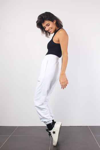 Pantalone Felpa Basico Bianco - 2