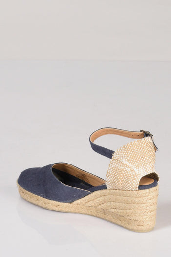 Espadrillas Zeppa Blu Chiaro Donna - 5