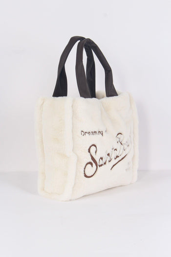 Borsa Verticale Ecopelliccia Panna - 4