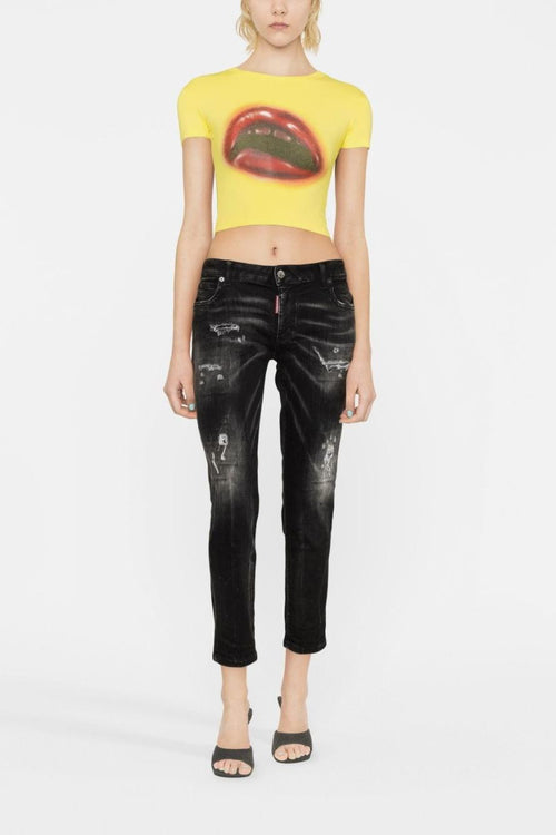 2 Jeans Nero Donna