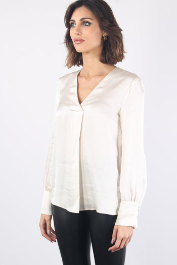 Dinamo Blusa Scollo V Bianco - 5