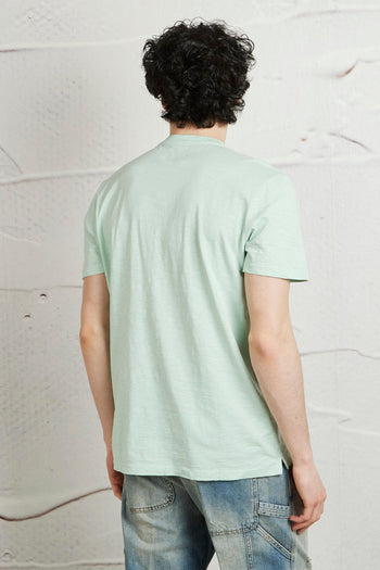 T-shirt Girocollo Cotone Colore Verde Menta - 9