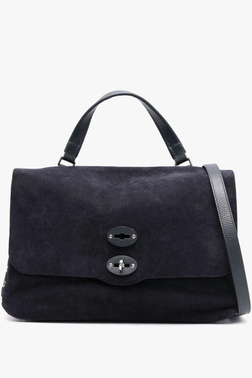 Borsa Blu Donna Postina M Bande Colorate - 2